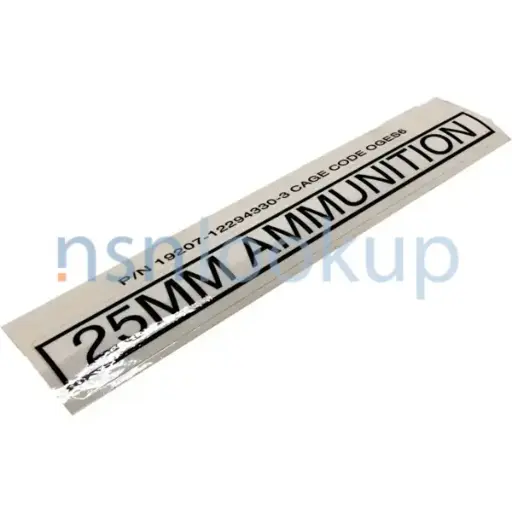 7690-01-106-8107 Decal Ammunition Bradley M2 M3